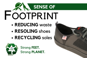 Through resoling, our footwear becomes a renewable resource for you to get miles and miles out of.